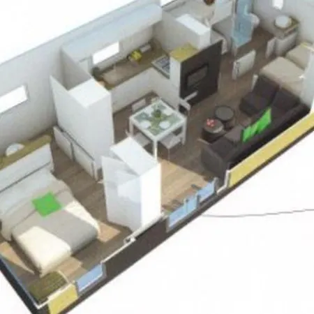 Camping Mobil Confort Avec Terrasse Pour 6 Pers. - Api-1-52-1743 *